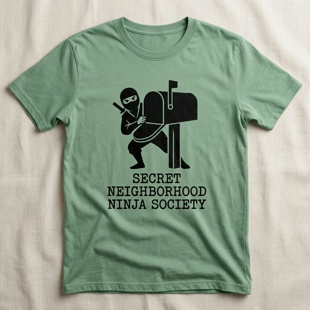 Secret neighborhood ninja society t-shirt