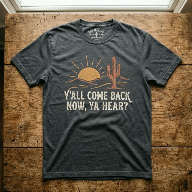 Y'all come back now, ya hear? t-shirt